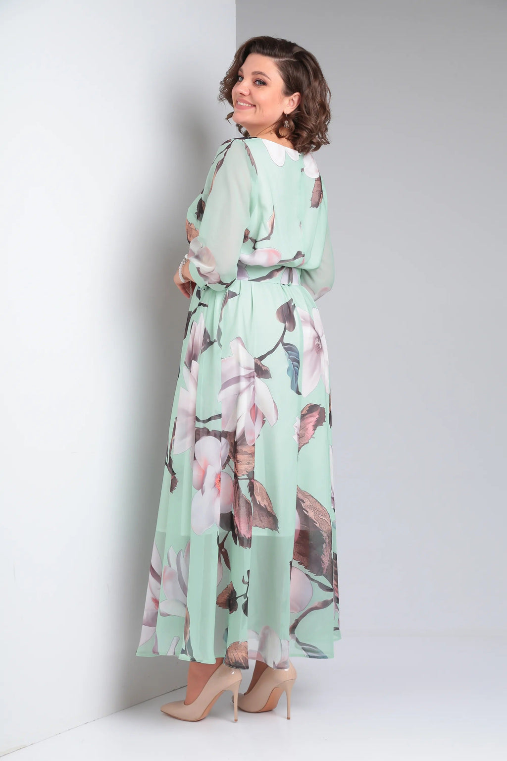 Nirae | Boho-jurk met bloemenprint  Elegante lange damesjurk met riem