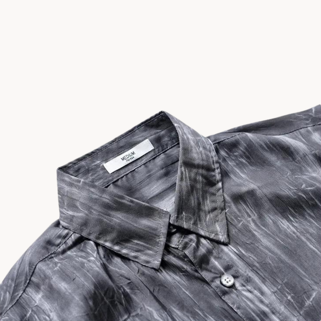 Barron | Chemise homme à manches longues boutonnée tie-dye - Chemise décontractée