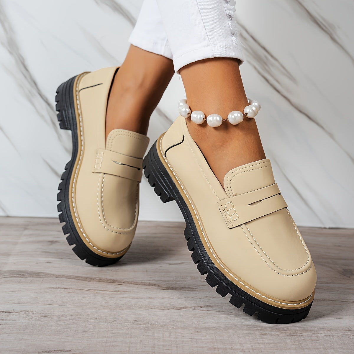 LoaferMax | Retro-Slipper für Damen – Penny-Loafer aus Kunstleder