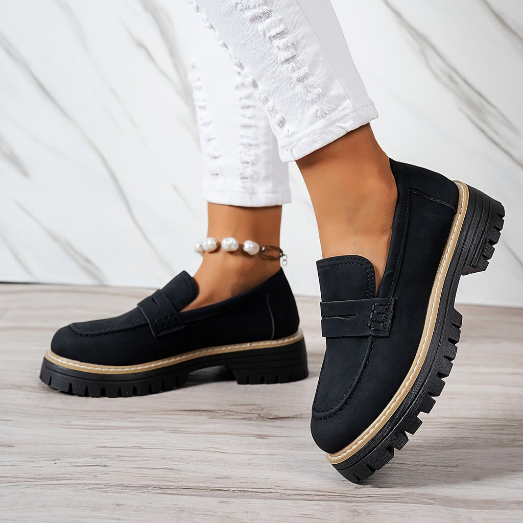 LoaferMax | Retro-Slipper für Damen – Penny-Loafer aus Kunstleder