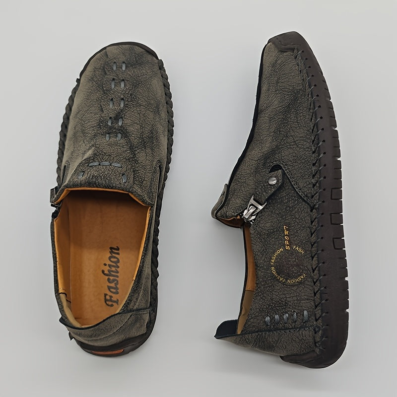 Tapio | Mocassins vintage pour hommes faits main - Mocassins décontractés légers à enfiler pour l'extérieur