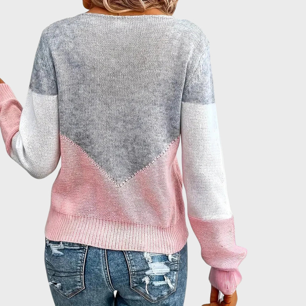 Faylinn | Pull en cachemire rose – Pull tricoté confortable pour femme