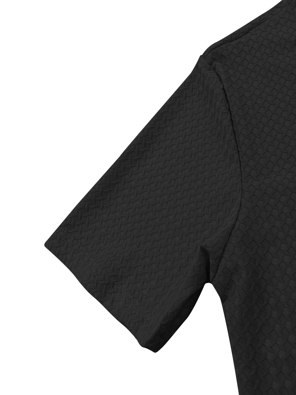 Gavi |Heren ademend sport T-shirt – geruit stretch shirt met korte mouwen