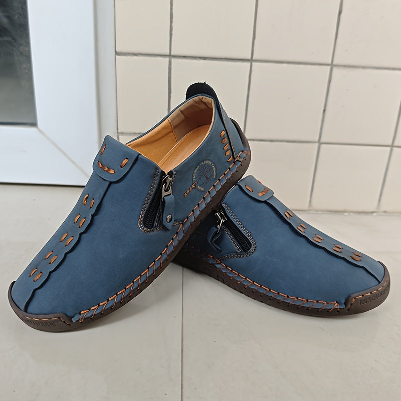 Tapio | Mocassins vintage pour hommes faits main - Mocassins décontractés légers à enfiler pour l'extérieur