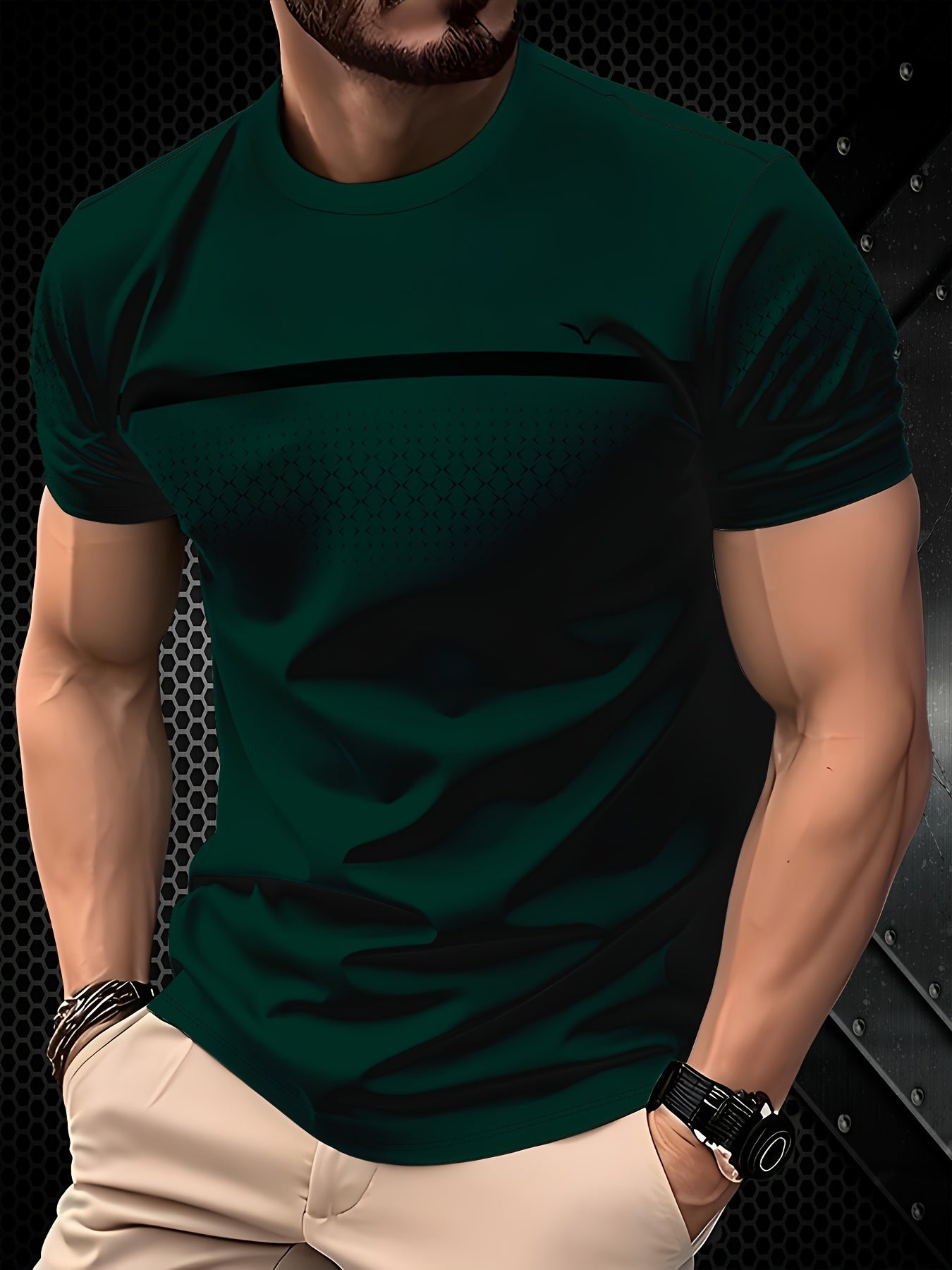 Xerxès | T-shirt homme en polyester - coupe classique confortable, imprimé minimaliste