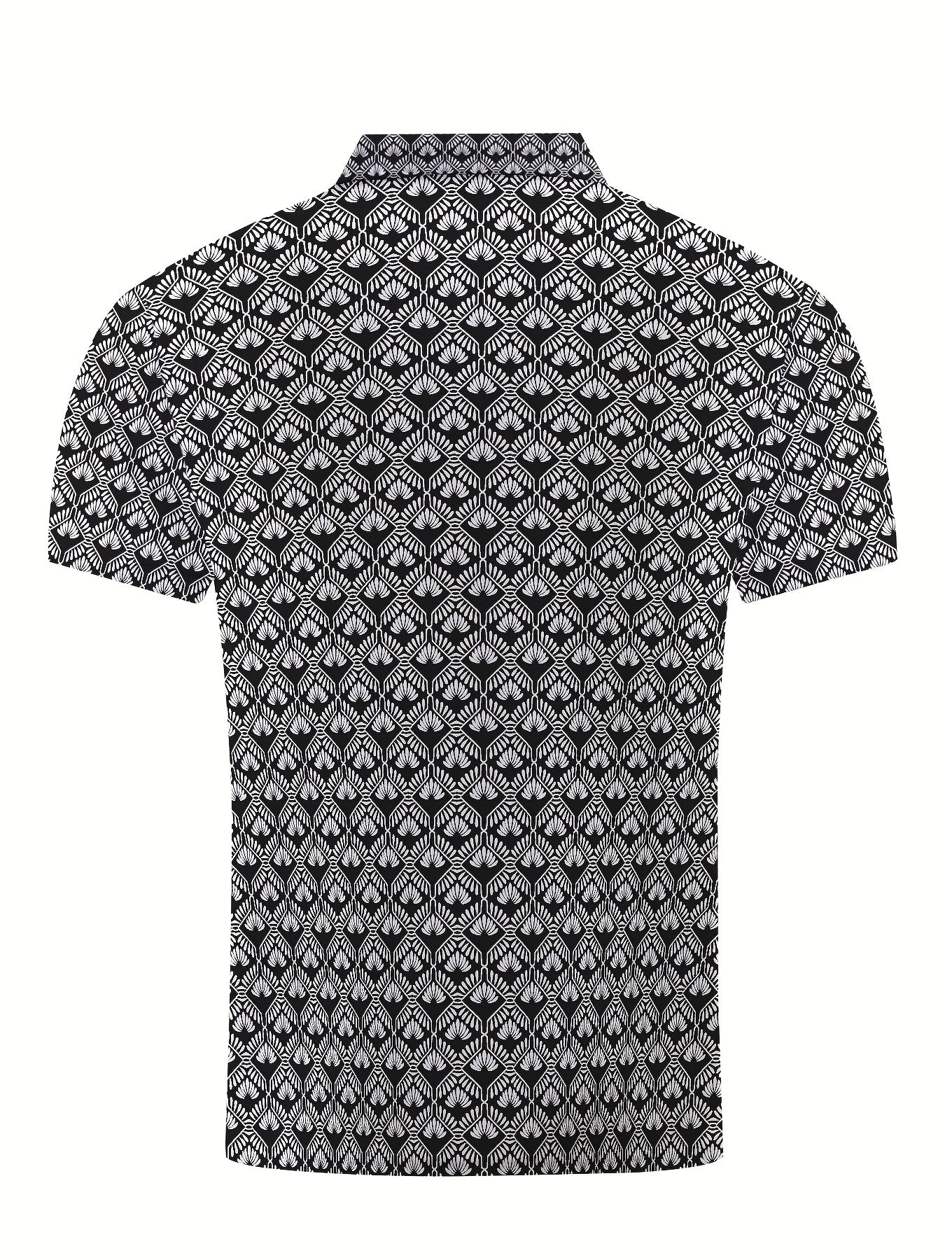 Severin | Casual Polo Shirt Heren - Korte Mouw Geometrische Print