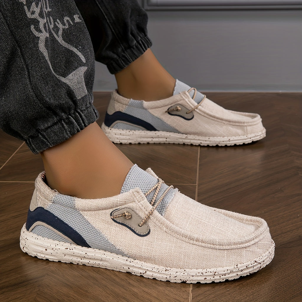 Loafix | Canvas-Slipper für Herren – Atmungsaktiv, rutschfest, leicht