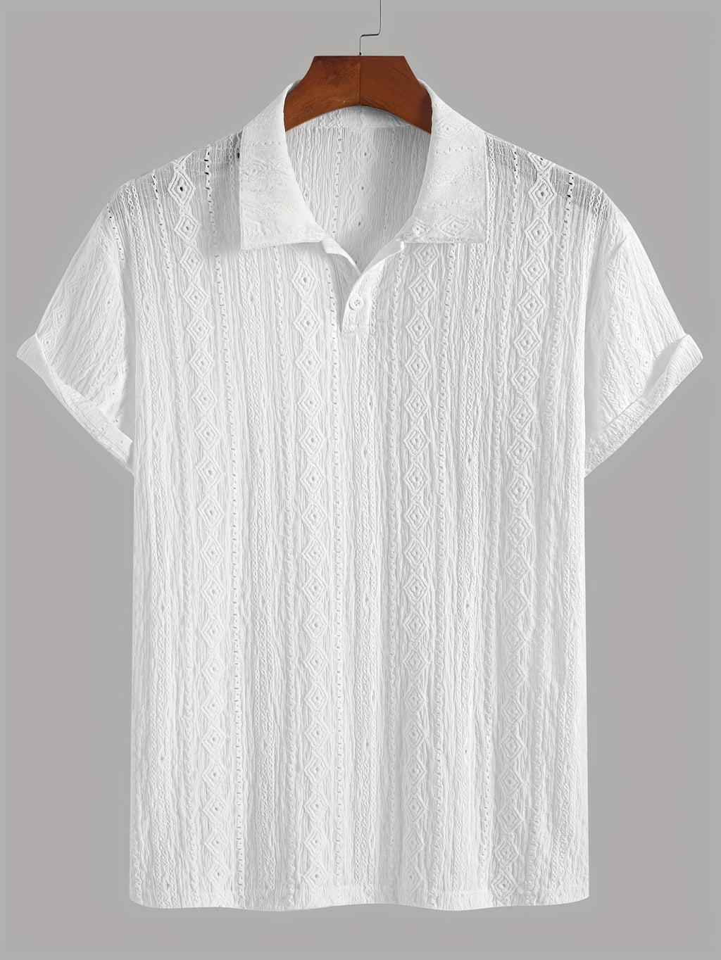 Volric | Polo homme en maille - Broderie œillet, respirant, manches courtes
