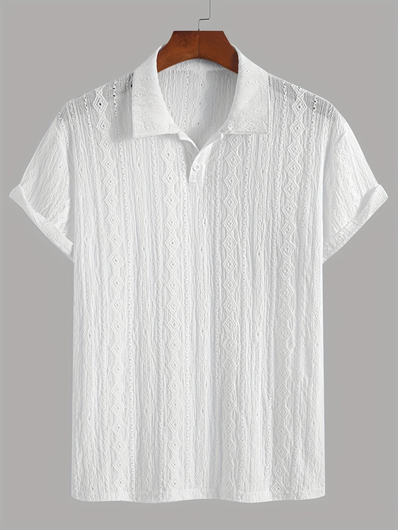 Volric | Polo homme en maille - Broderie œillet, respirant, manches courtes