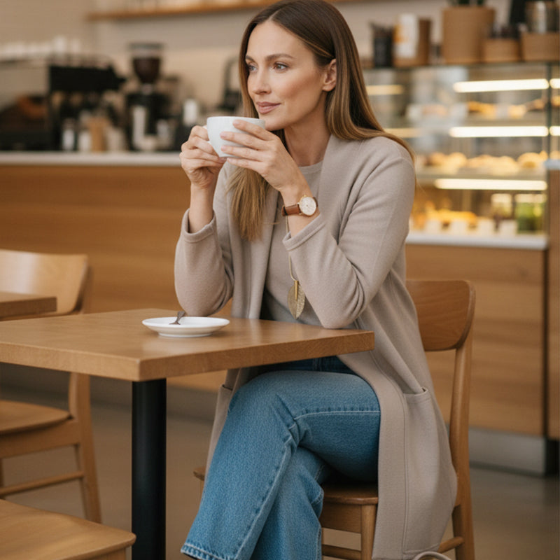 Darenna | Elegante 3-delige set voor dames – lang vest, top en broek voor casual en zakelijke gelegenheden