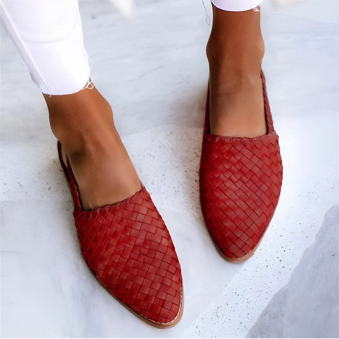 Nivessa | Gewebte flache Damensandalen – Bequeme und schicke Schuhe