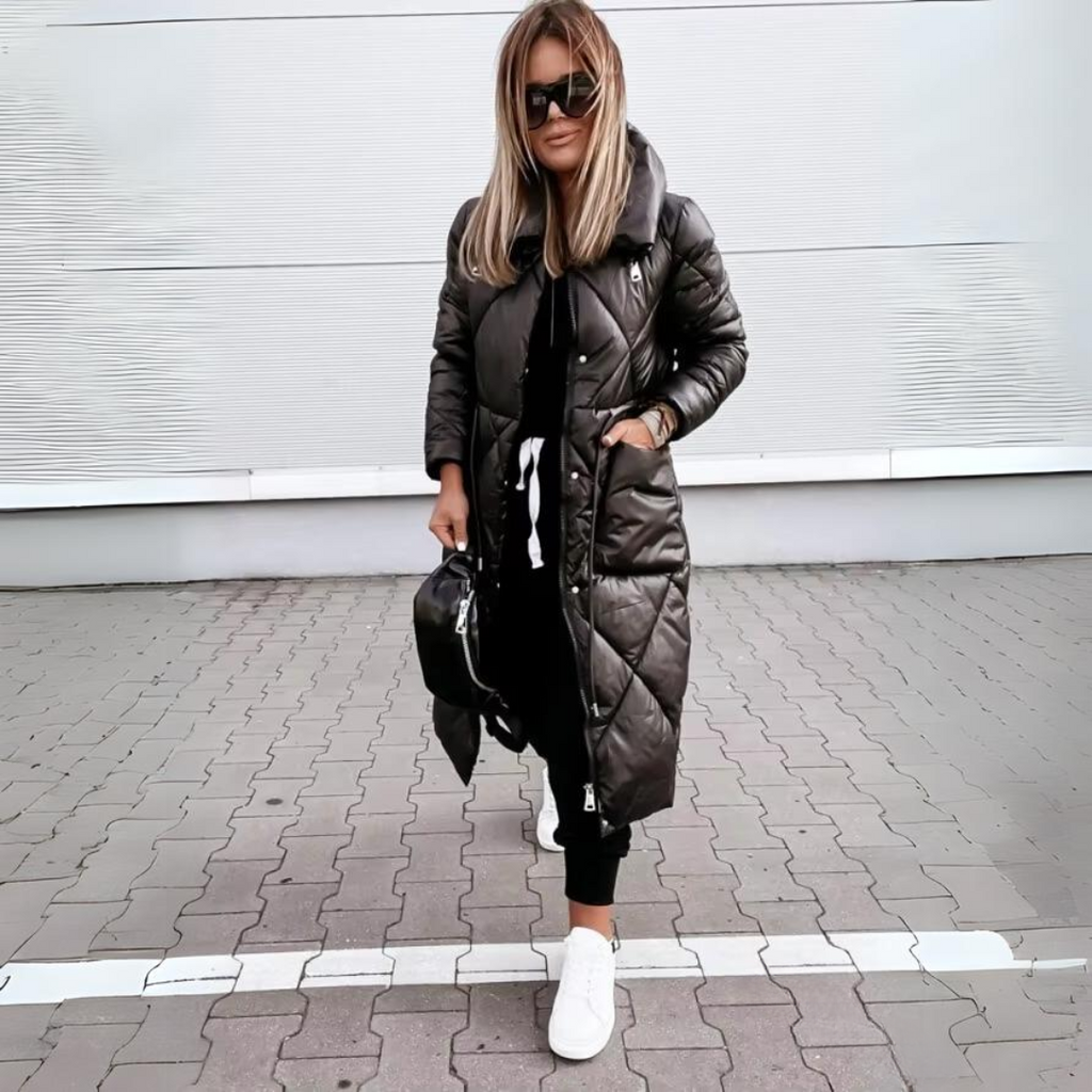 Zareen | Doudoune chic pour femme – Veste d'hiver légère et déperlante avec capuche