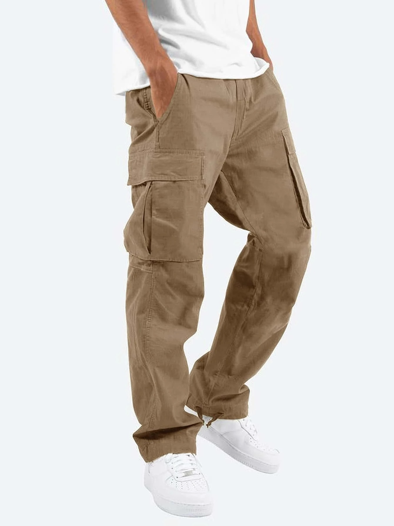 Eldrovic | Bequeme Cargohose für Herren – Arbeits- und Freizeithose mit mehreren Taschen, strapazierfähige Passform