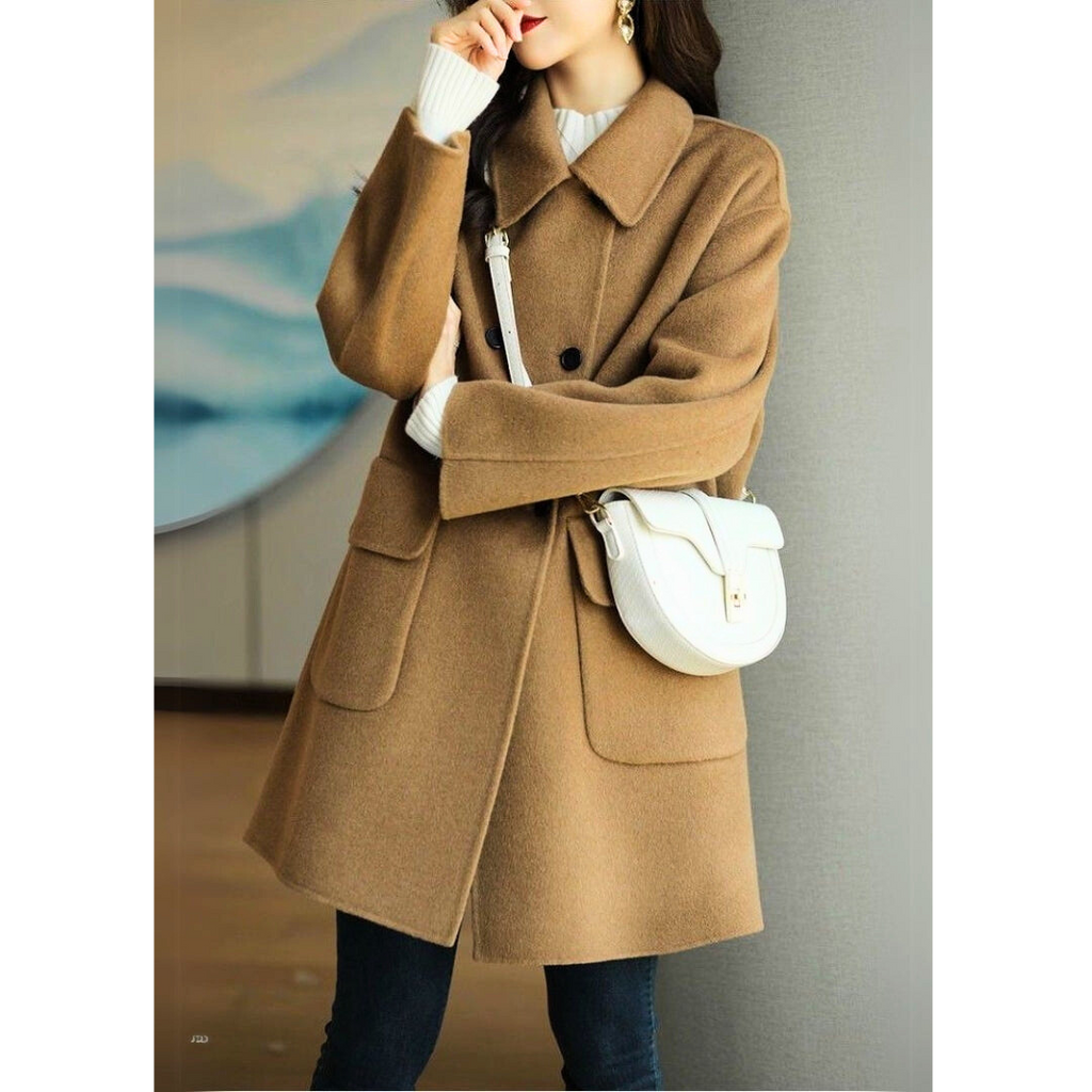 Elarae | Manteau long élégant – manteau d'hiver moderne, vêtement d'extérieur stylé, chaud et raffiné
