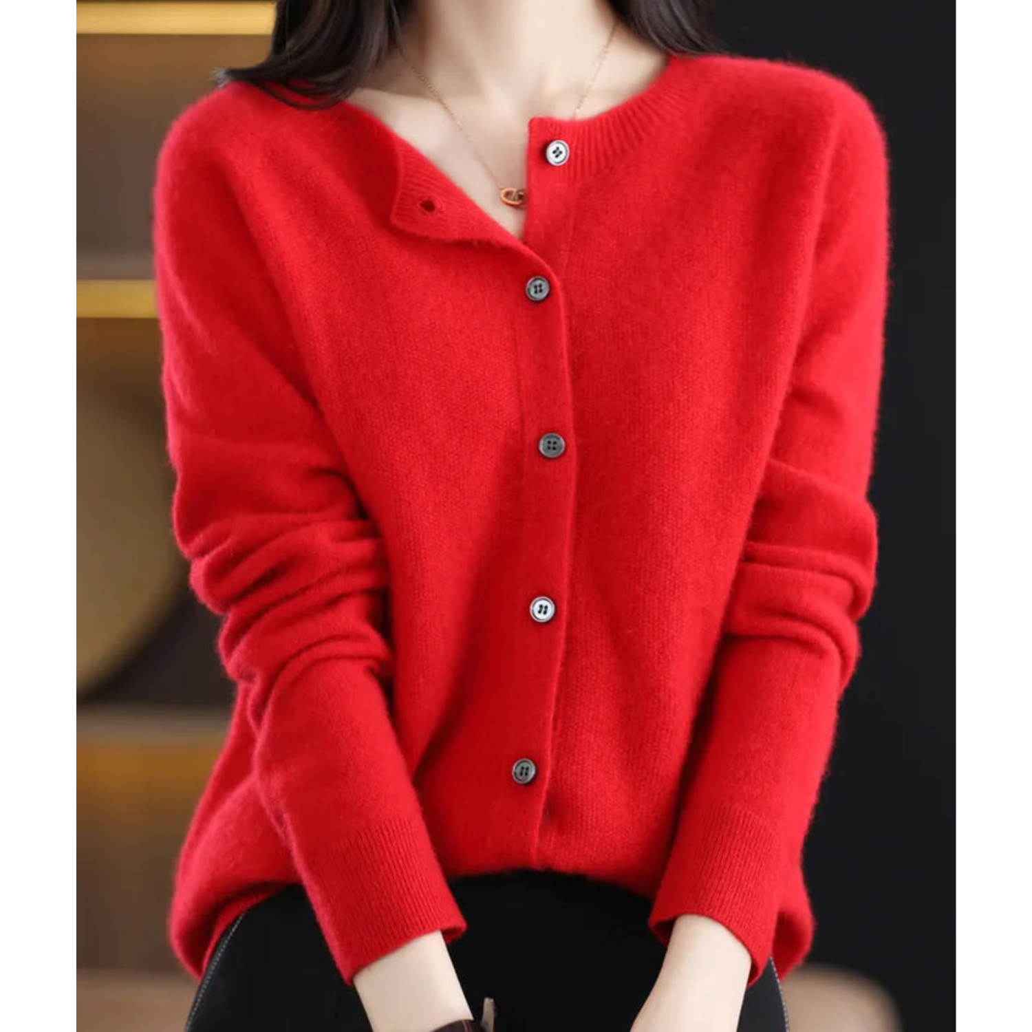 Marenne | Damen-Cardigan aus Kaschmir und Merinowolle, weicher Strickpullover, leichte Schicht