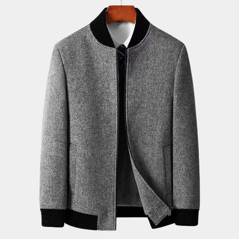 Irynnor | Luxuriöser Wollmantel für Herren – durchgehender Reißverschluss, hochwertiger, warmer Wintermantel