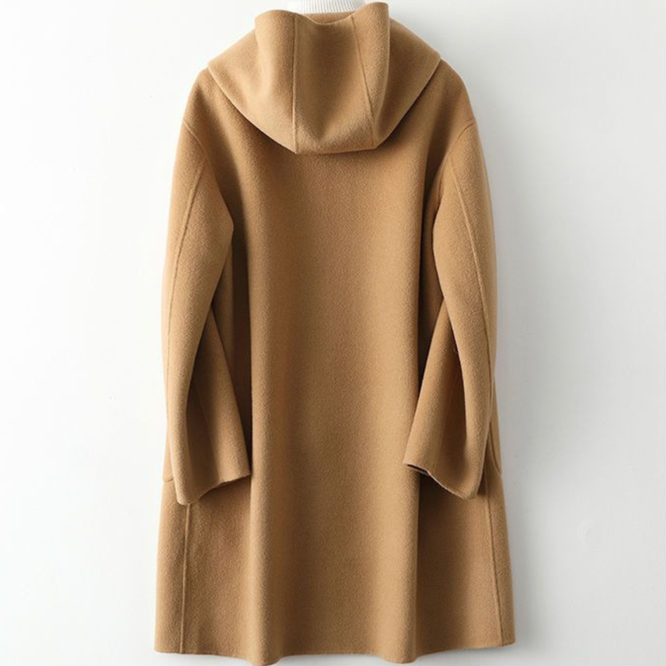 Thessalie | Manteau femme en laine couleur argile – Chaud, élégant et confortable