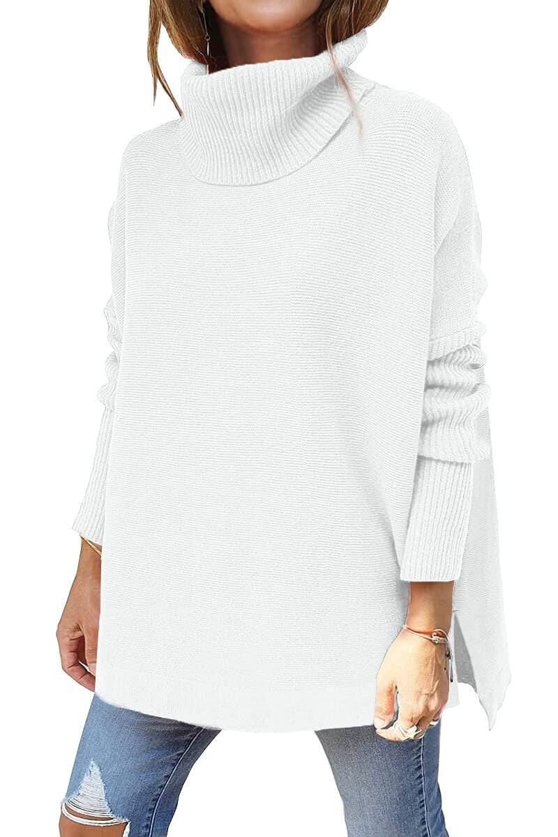 Tarelle | Hochwertiger Damen-Rollkragenpullover, bequemes Strickmuster, lockere Passform, Winteroberteil