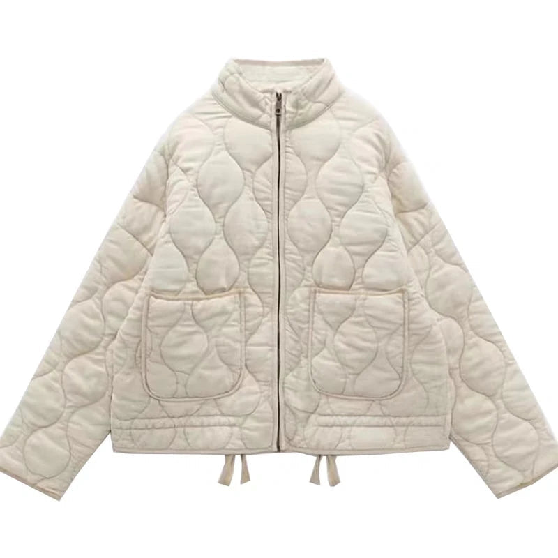 Johild | Doudoune femme, fermeture éclair intégrale, coupe décontractée, manteau d'hiver élégant