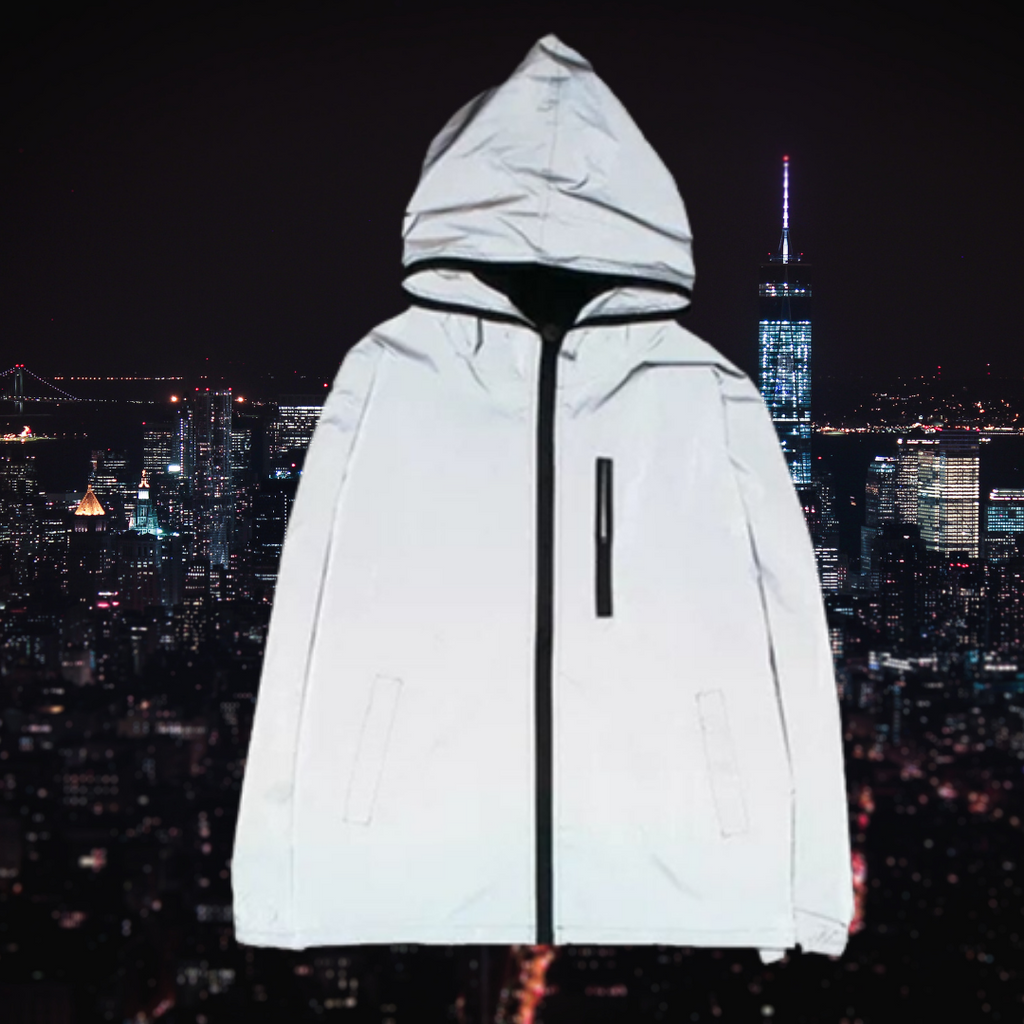 Torvick | Coupe-vent à capuche réfléchissant pour homme – Léger, déperlant, haute visibilité grâce à ses bandes réfléchissantes 3M
