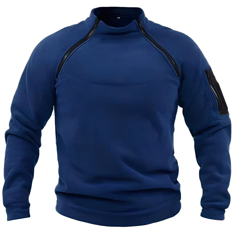 Jorven | Fleece trui voor heren – Comfortabele warme outdoor trui, thermische laag