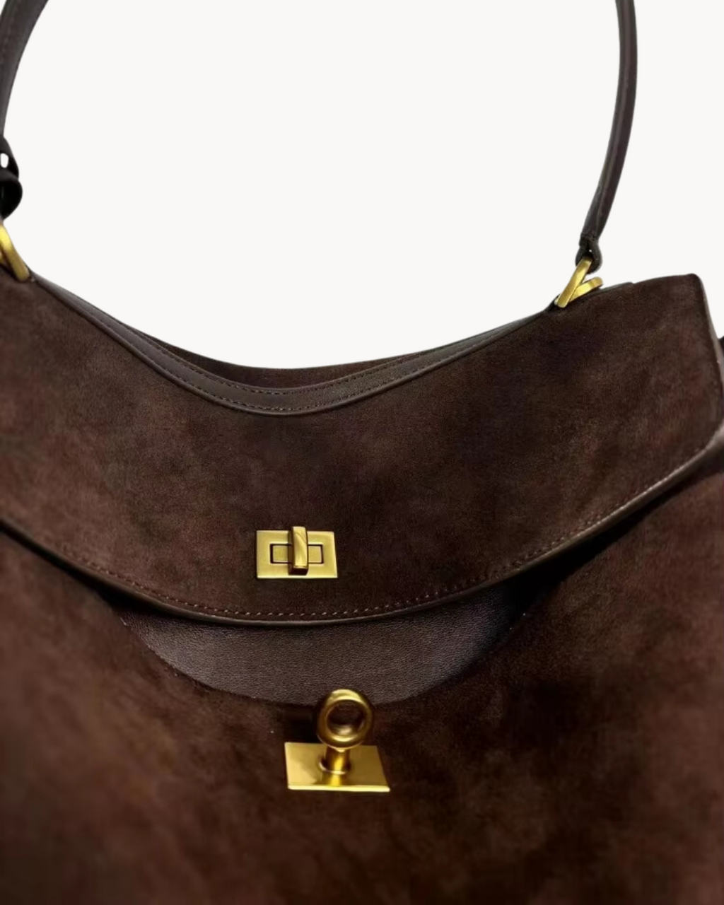 Velveta | Sac bandoulière élégant en daim pour femme - Sac à main souple haut de gamme, élégant et polyvalent