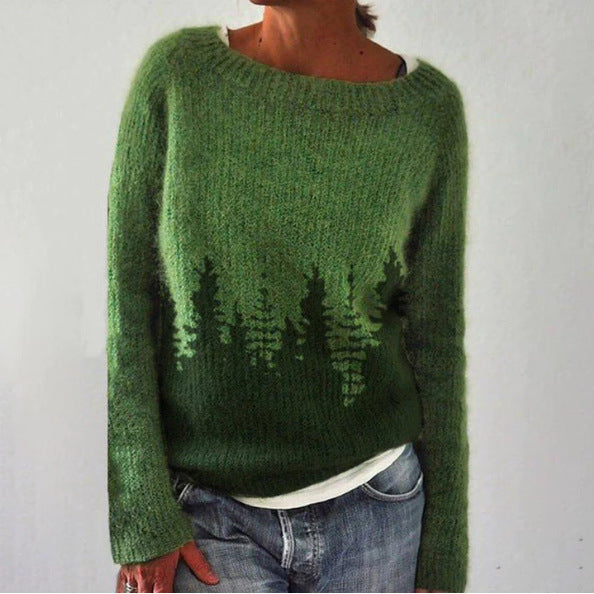Sena | Pull rétro femme – Pull vintage en maille à motifs