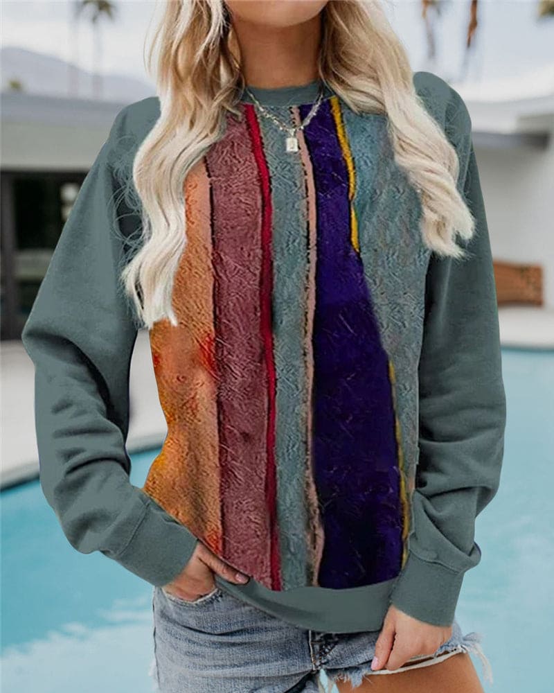 Myrisse | Dames trui – Casual losvallende gebreide top, dames trui met lange mouwen