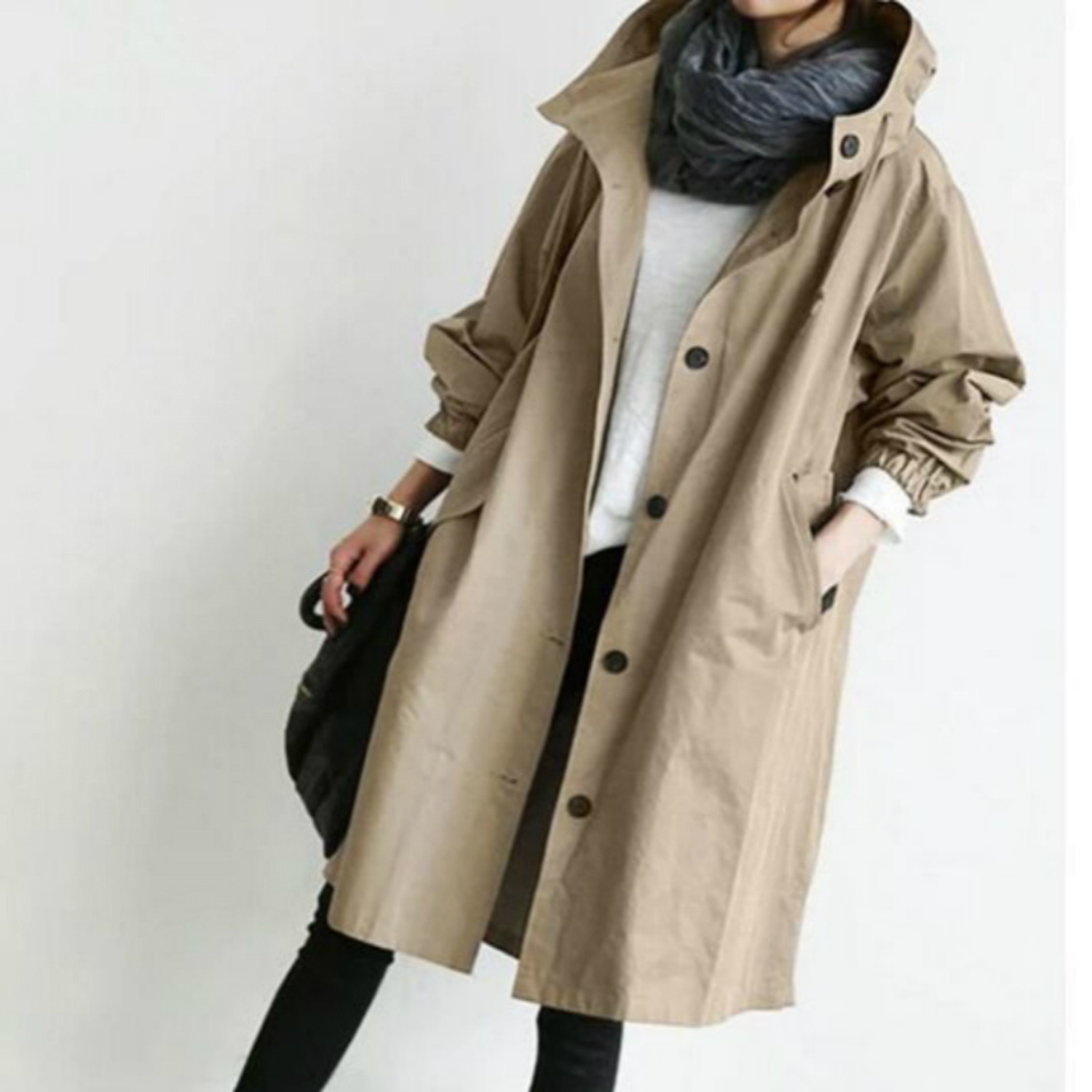 Carlijn | Trench-coat coupe-vent et imperméable pour femme, vêtement d'extérieur décontracté et élégant