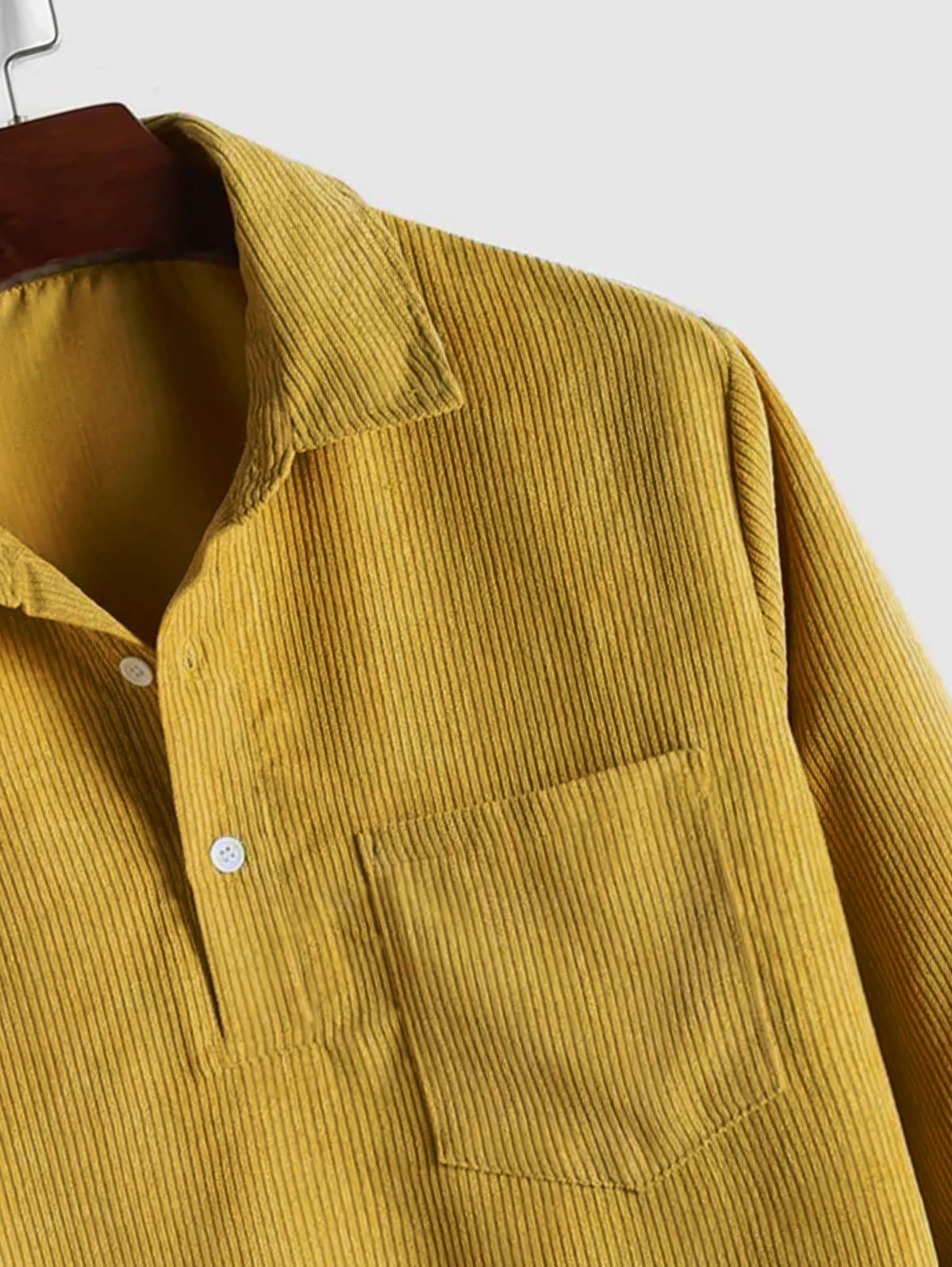 Yorien | Chemise à manches longues en velours côtelé pour homme – Classique, polyvalente et élégante