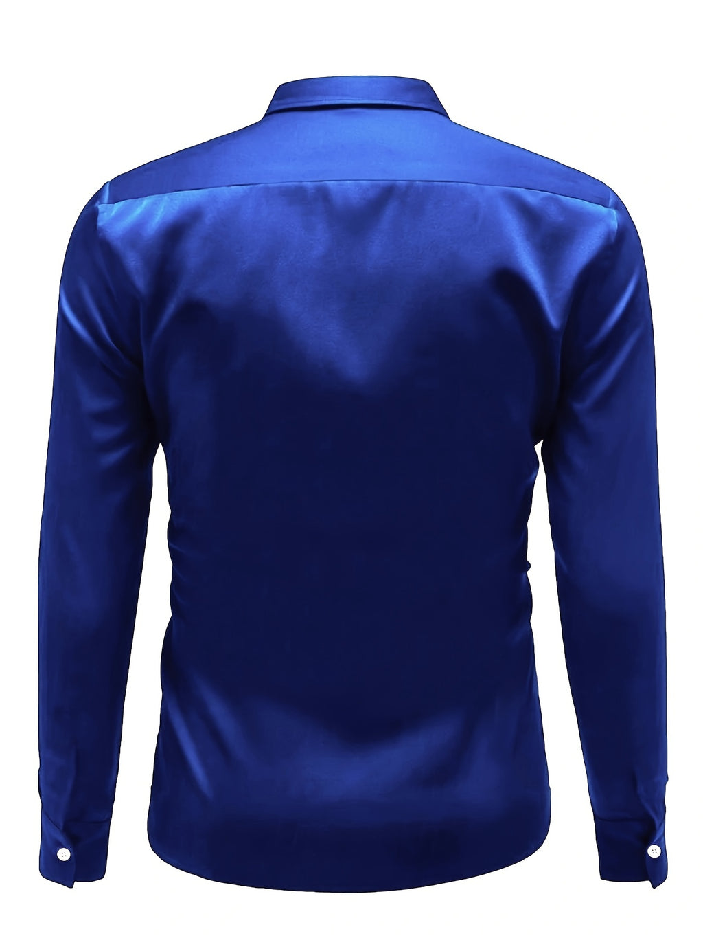 Sébastien | Chemise décontractée en satin à manches longues pour homme - Col élégant pour occasions formelles et décontractées