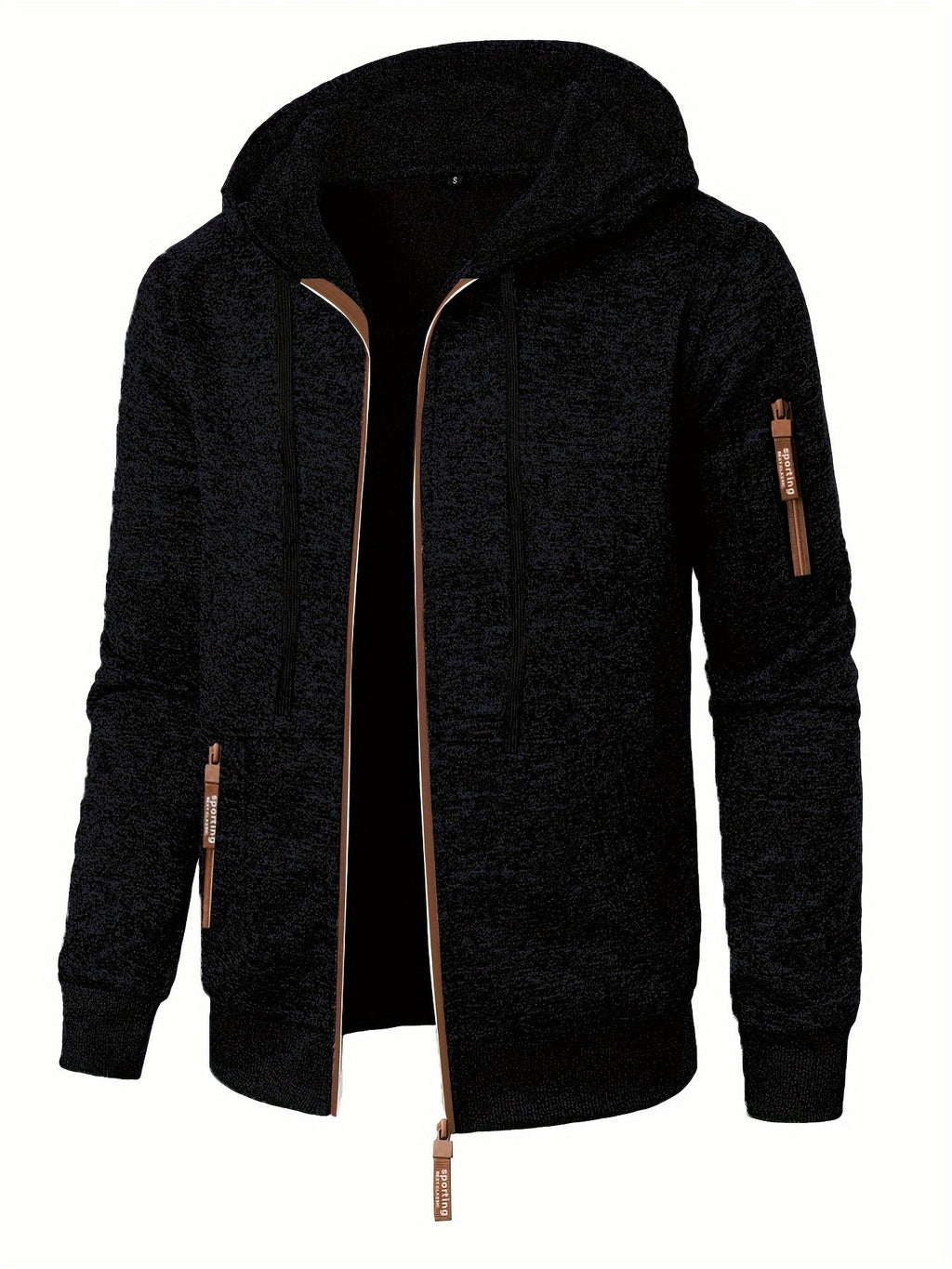 Caslan | Heren sweaterjack met capuchon en ritssluiting – Lichtgewicht casual hoodie