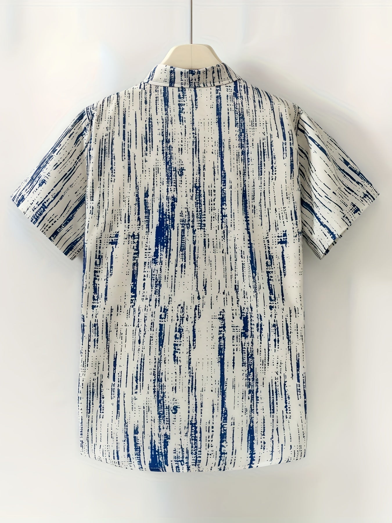 Axion | Heren Tie-Dye Shirt met Korte Mouwen – Ademend, Knopen aan de Voorzijde