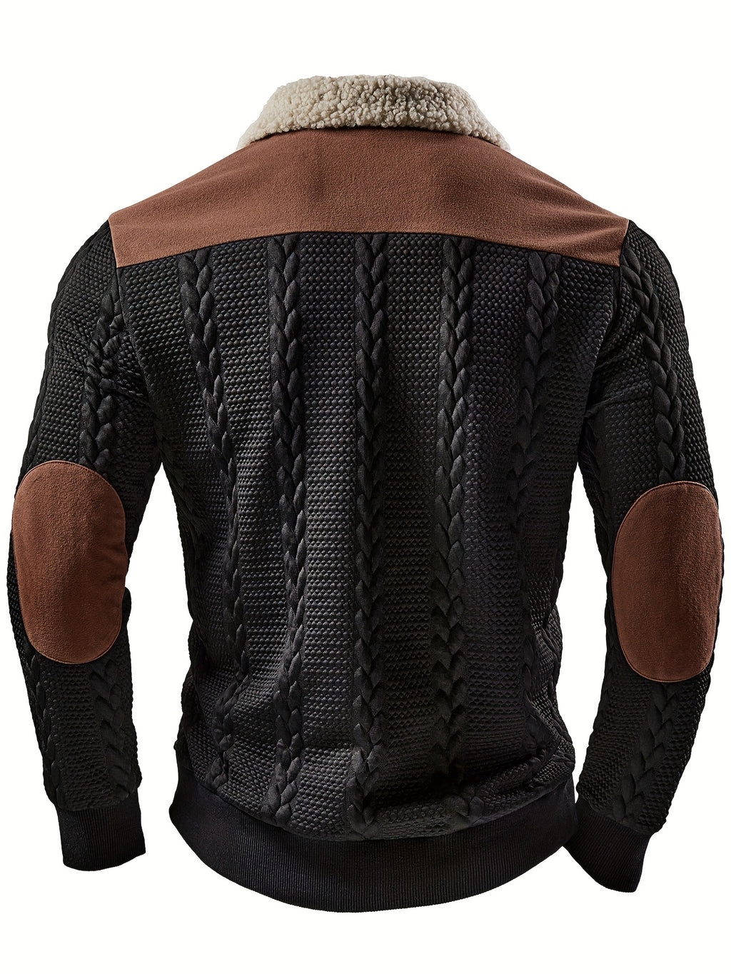 Magnar | Casual sportieve herentrui – herfst/winter outdoor jacquardbreisel, ritskraag, contrasterende stiksels