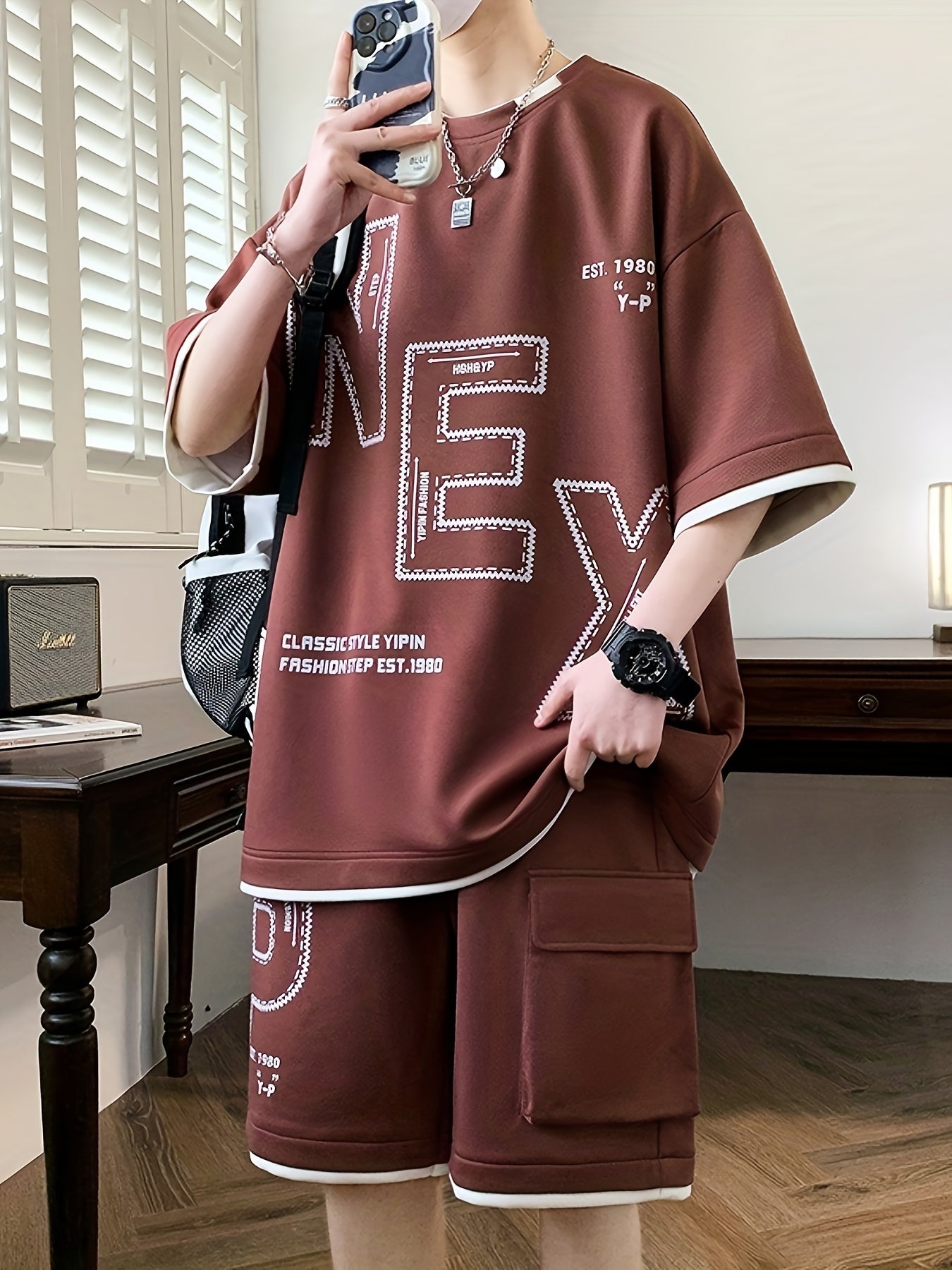 Nestor | Sportieve set voor heren: zomerse outfit met T-shirt en korte broek