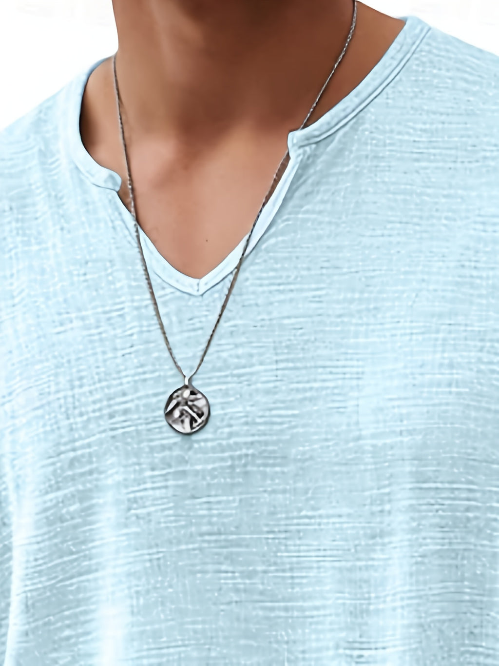 Tariano  | Ademend T-shirt met V-hals voor heren, casual, korte mouwen, effen kleur