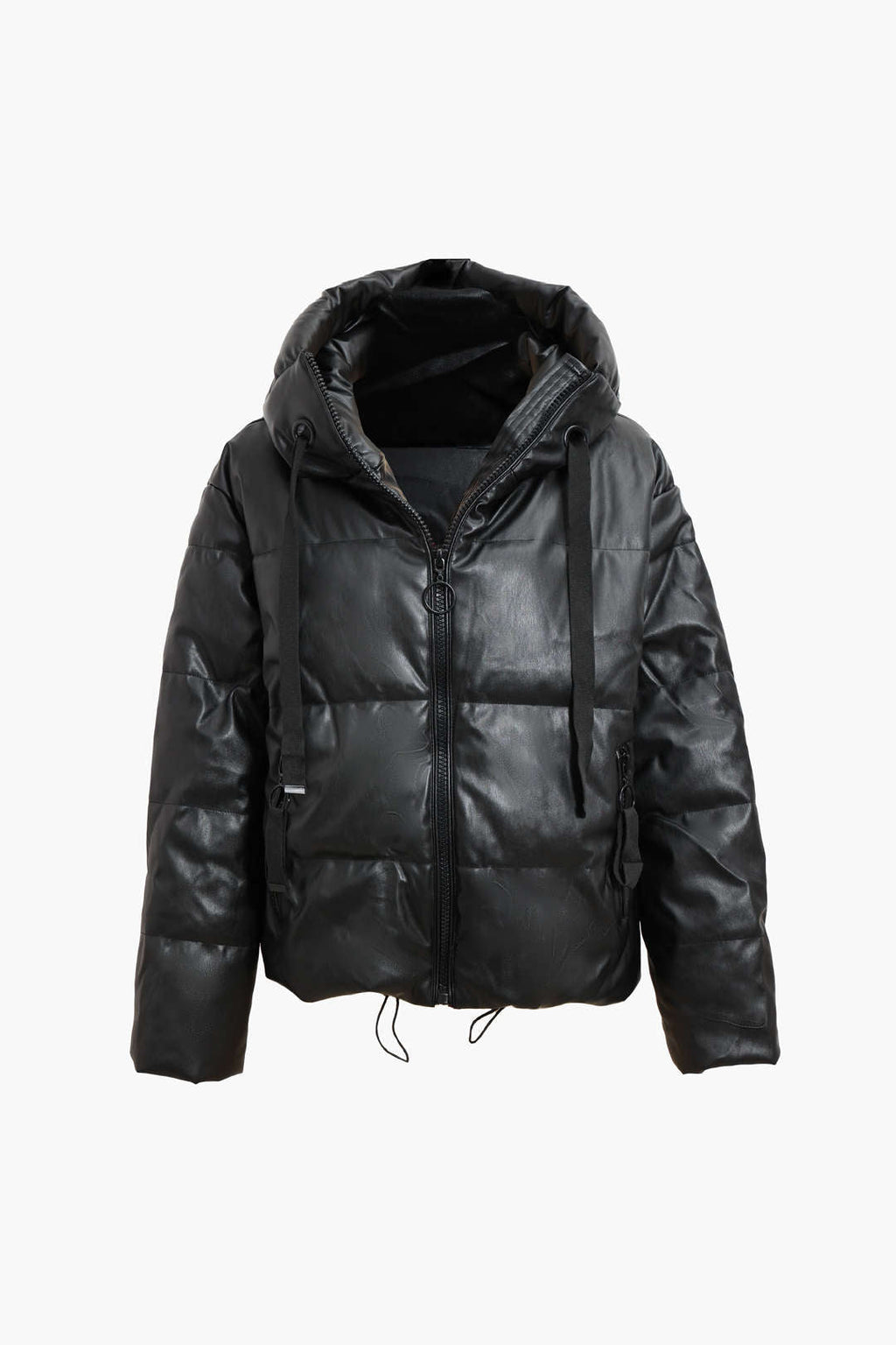 Veryn | Veste matelassée en similicuir pour femme avec capuche – Manteau d'hiver chaud, chic et confortable