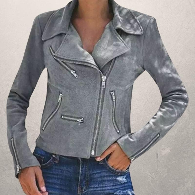 Maartje | Damen-Motorradjacke, stilvoll und elegant, mit Reißverschluss, warm und bequem, lässig oder schick