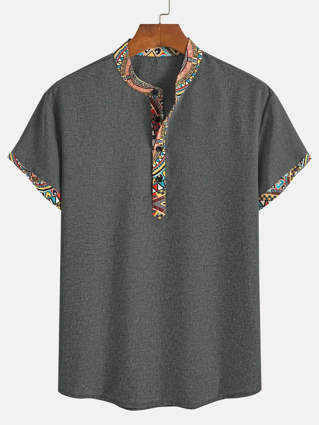 Daryx | Heren zomerset uit twee delen – shirt en short met etnische print en zakken