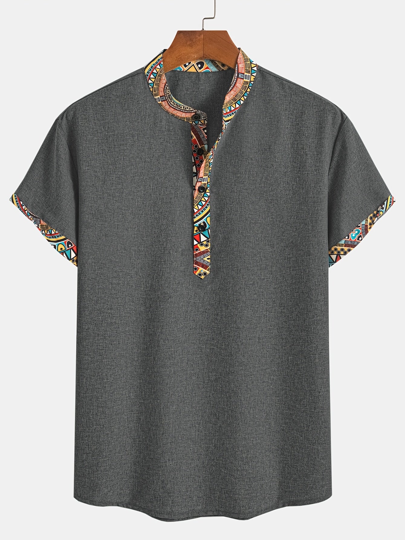 Daryx | Heren zomerset uit twee delen – shirt en short met etnische print en zakken