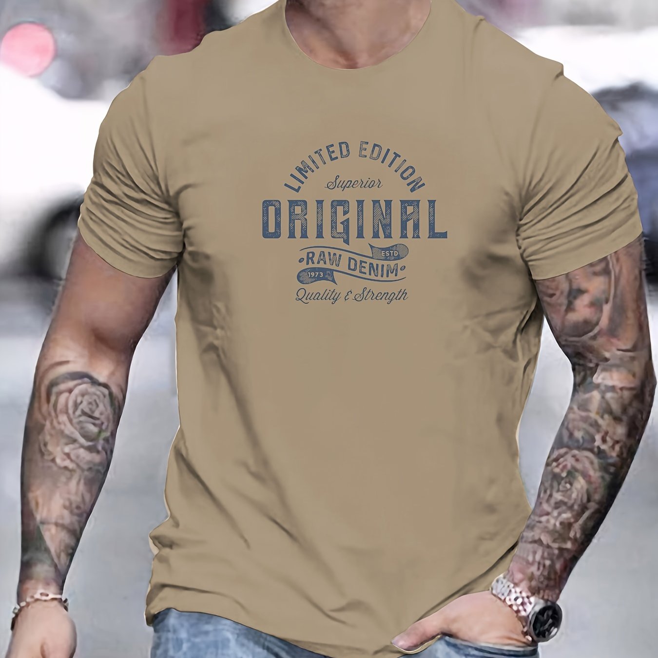 Xaver | Basic-T-Shirt für Herren aus Baumwolle – Lässiges T-Shirt mit Grafikprint, Sommer-T-Shirt