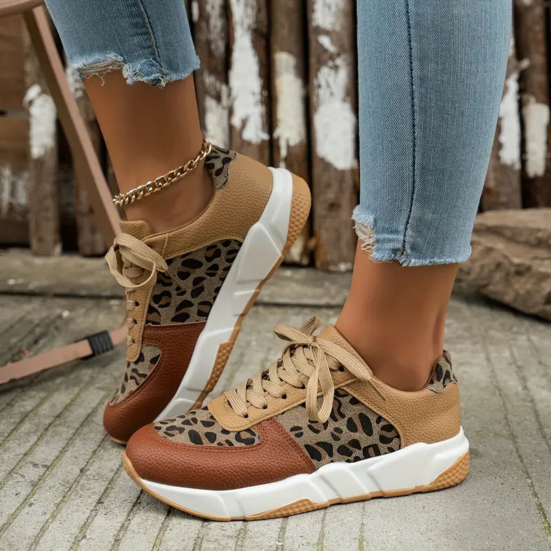 Myrrina | WildStep Leopard Sneakers – Casual damesschoenen met luipaardprint