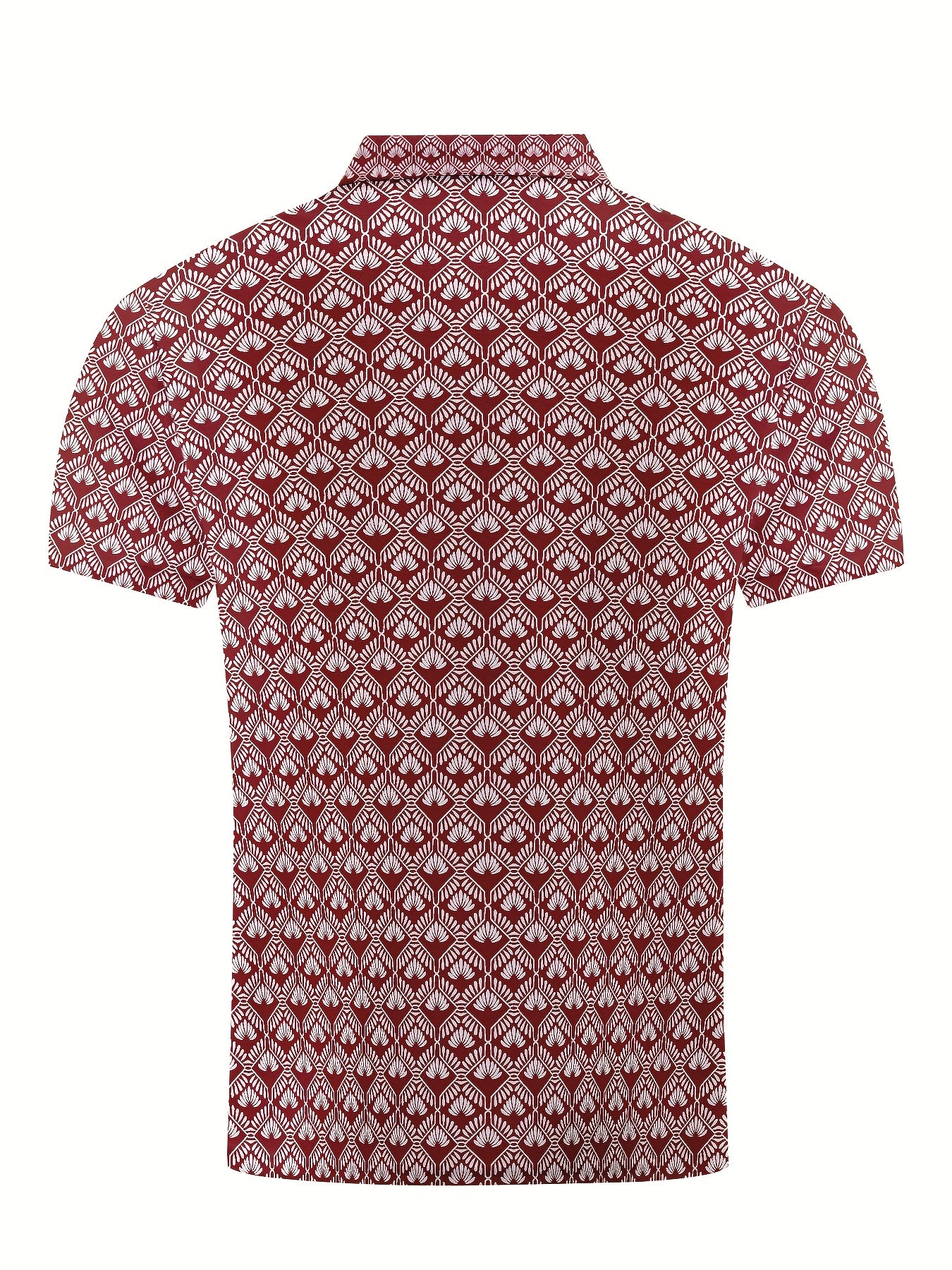 Severin | Herren-Freizeit-Poloshirt – Kurzarm, geometrisches Muster