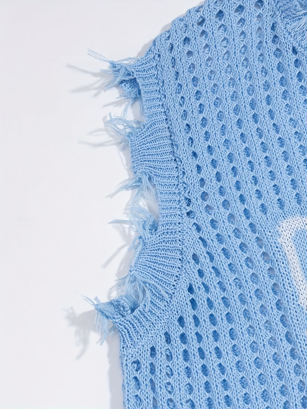 Kylira | Streetwear mouwloze pullover met V-hals en letterprint – casual, losse pasvorm