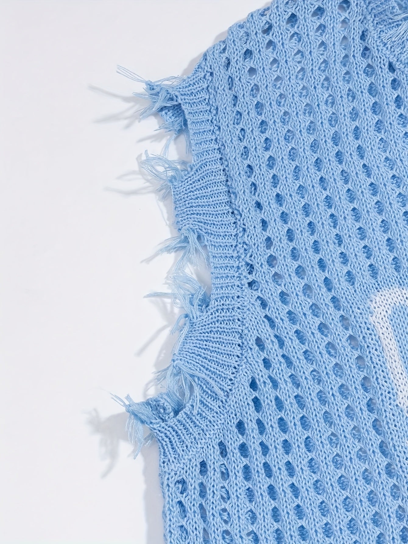 Kylira | Streetwear mouwloze pullover met V-hals en letterprint – casual, losse pasvorm