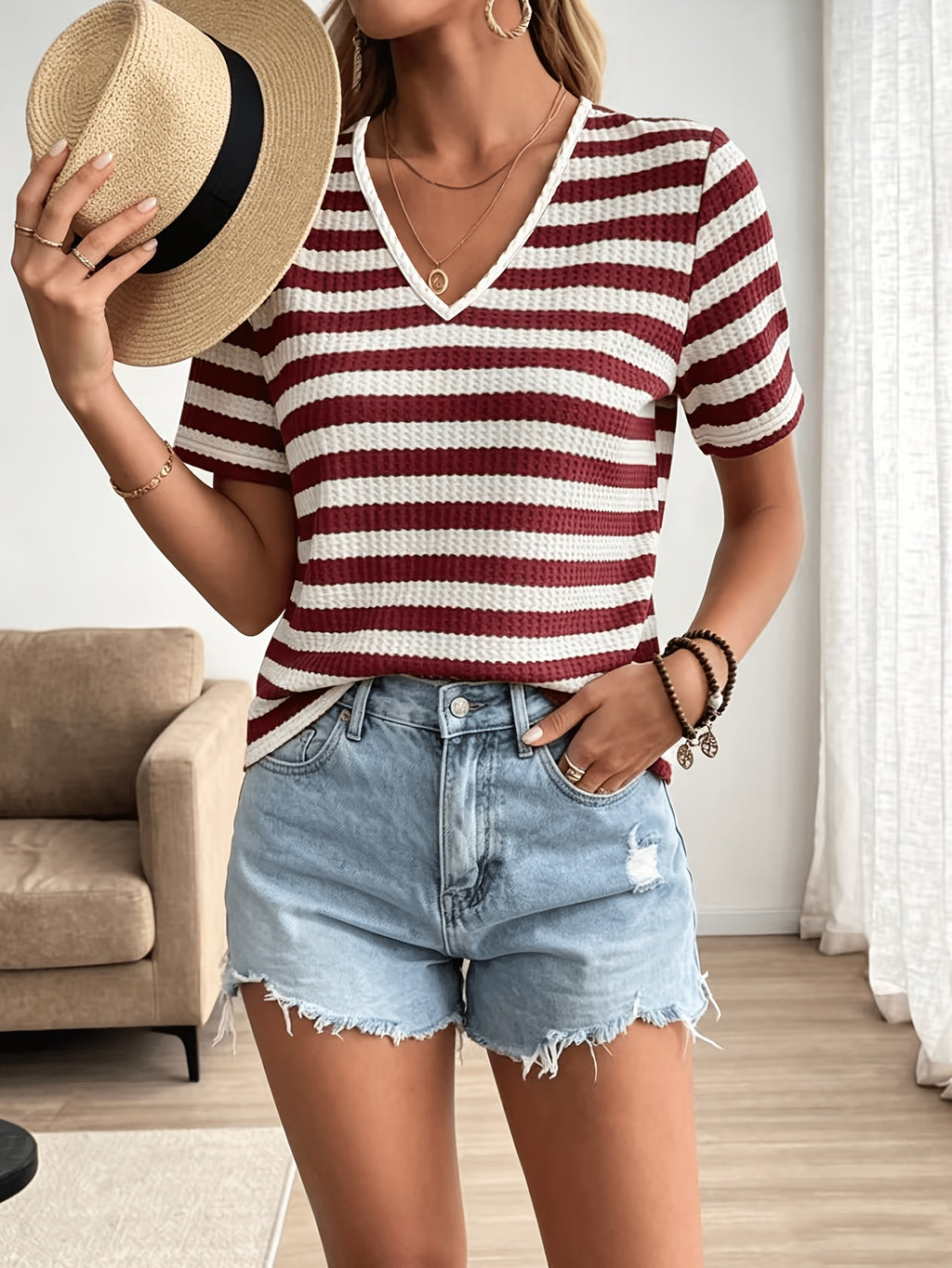 Zayna | Zomer-T-shirt voor dames – Casual-chique, losvallend topje