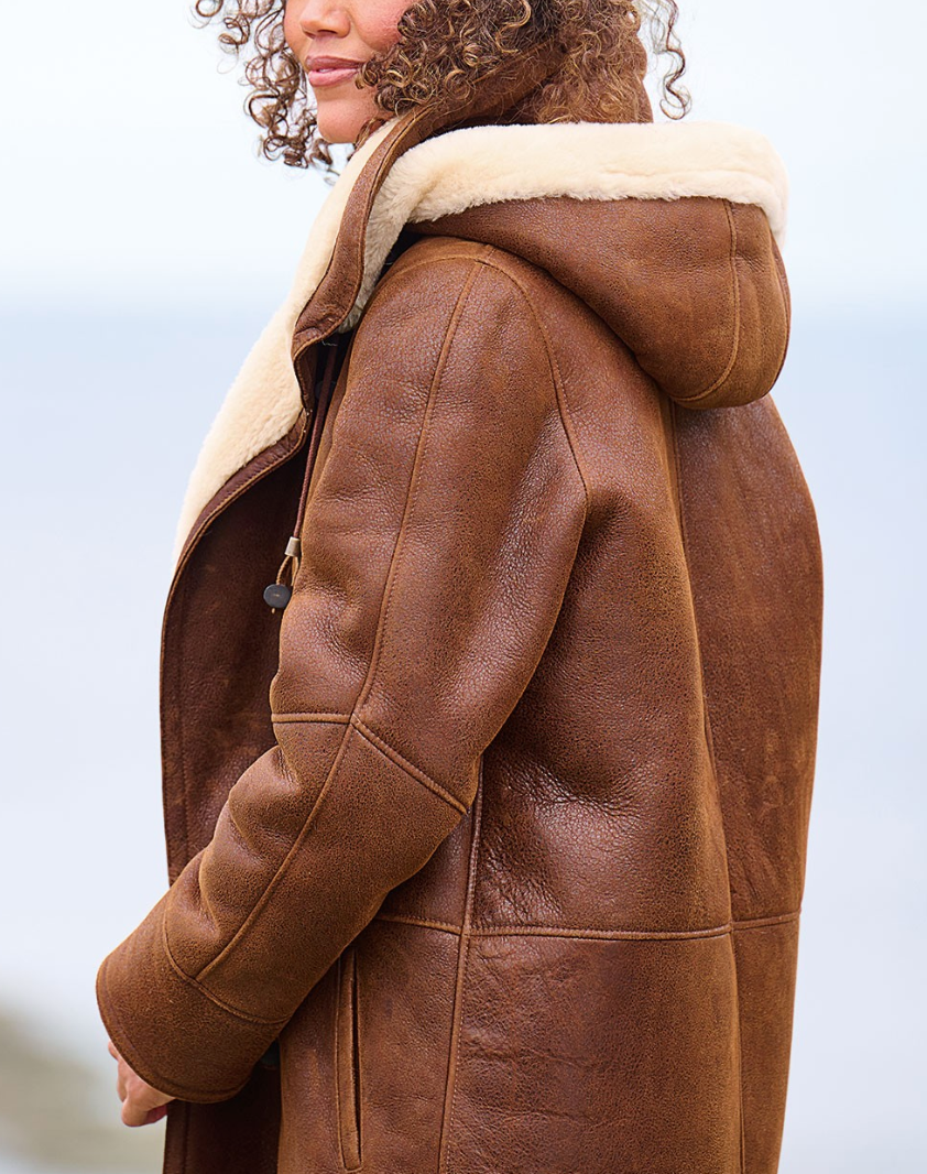 Arlisse | Veste à capuche pour femme – Manteau long imperméable pour toutes les saisons