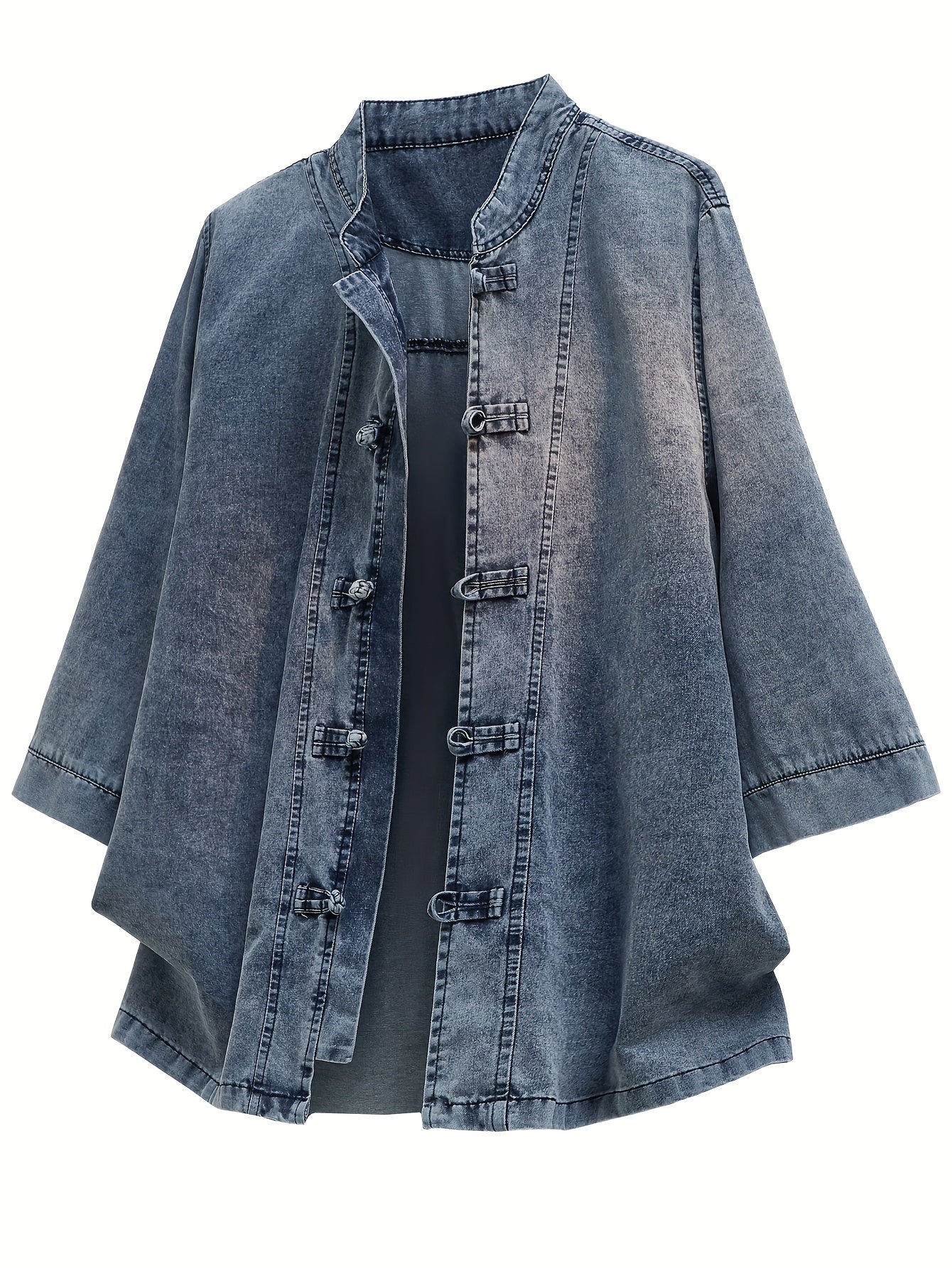 Faelyn | Heren spijkerjasje – Losvallend model met 3/4 mouwen en knoopsluiting