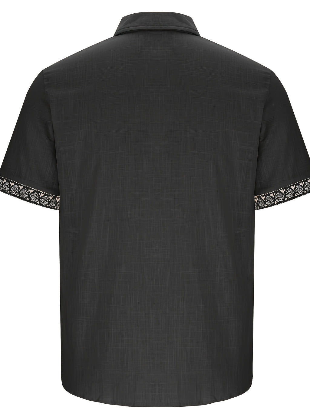Wrenz | Herenoverhemd met patchworkprint – Casual overhemd met korte mouwen, revers en borstzak