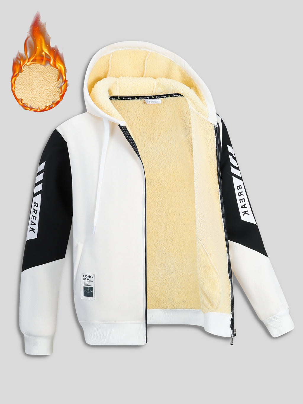 Berengar | Thermische hoodie voor heren – zachte pluche binnenkant, wintersweatshirt